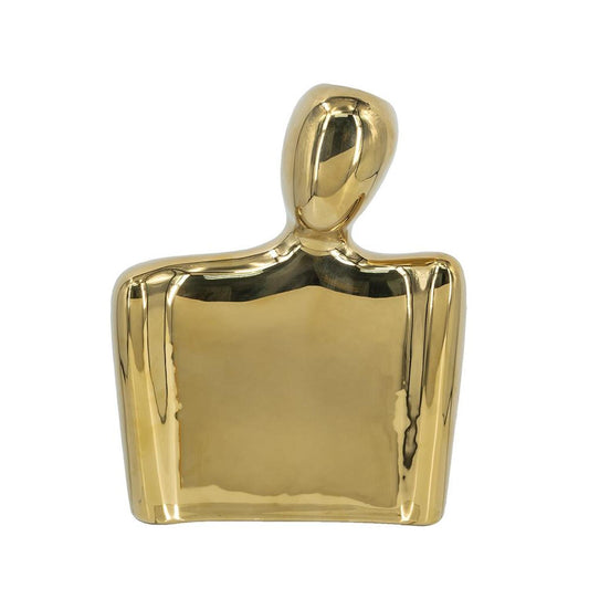 10" Gold Ceramic Table Vase