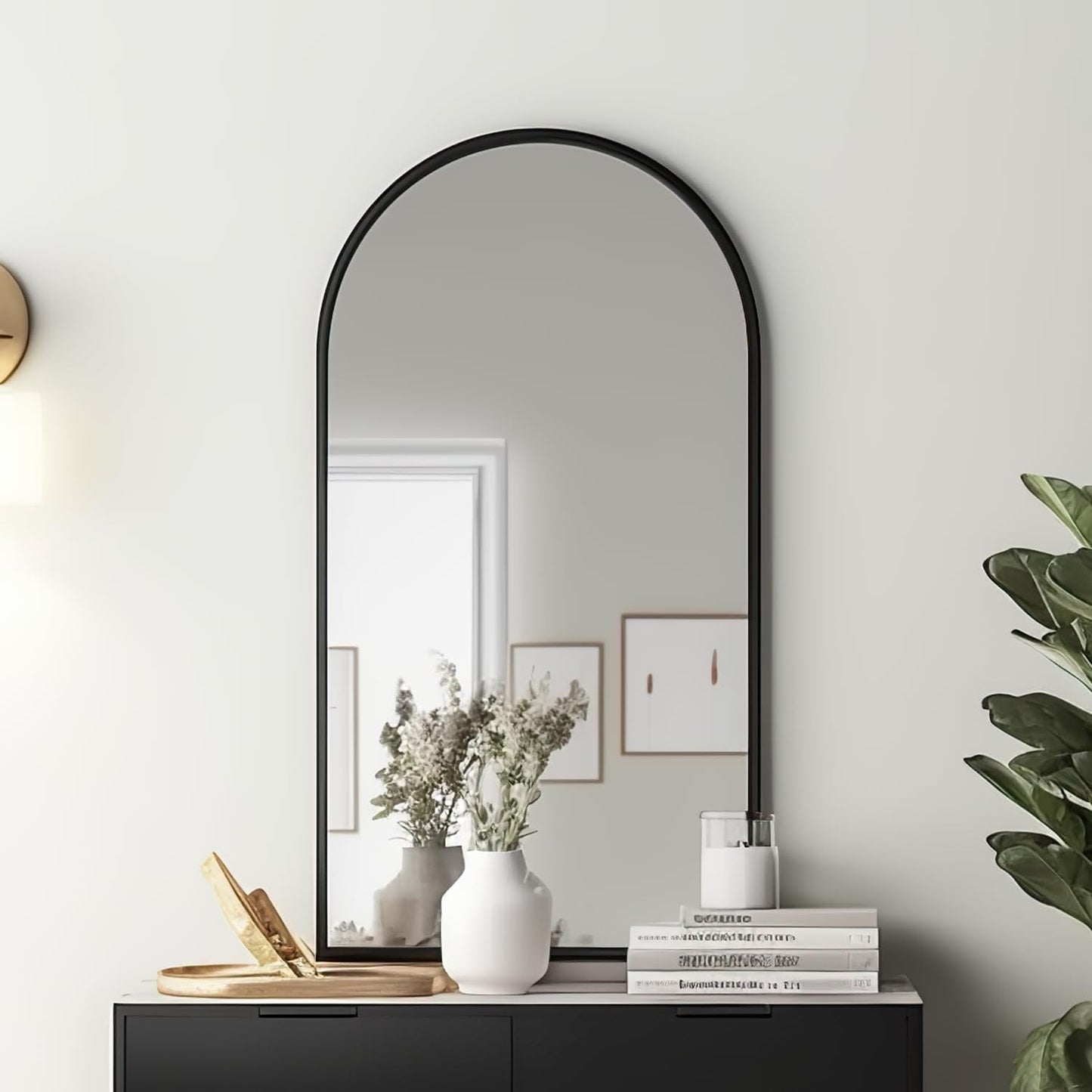 Black Arch Wall Mirror Modern Bathroom, Living Room