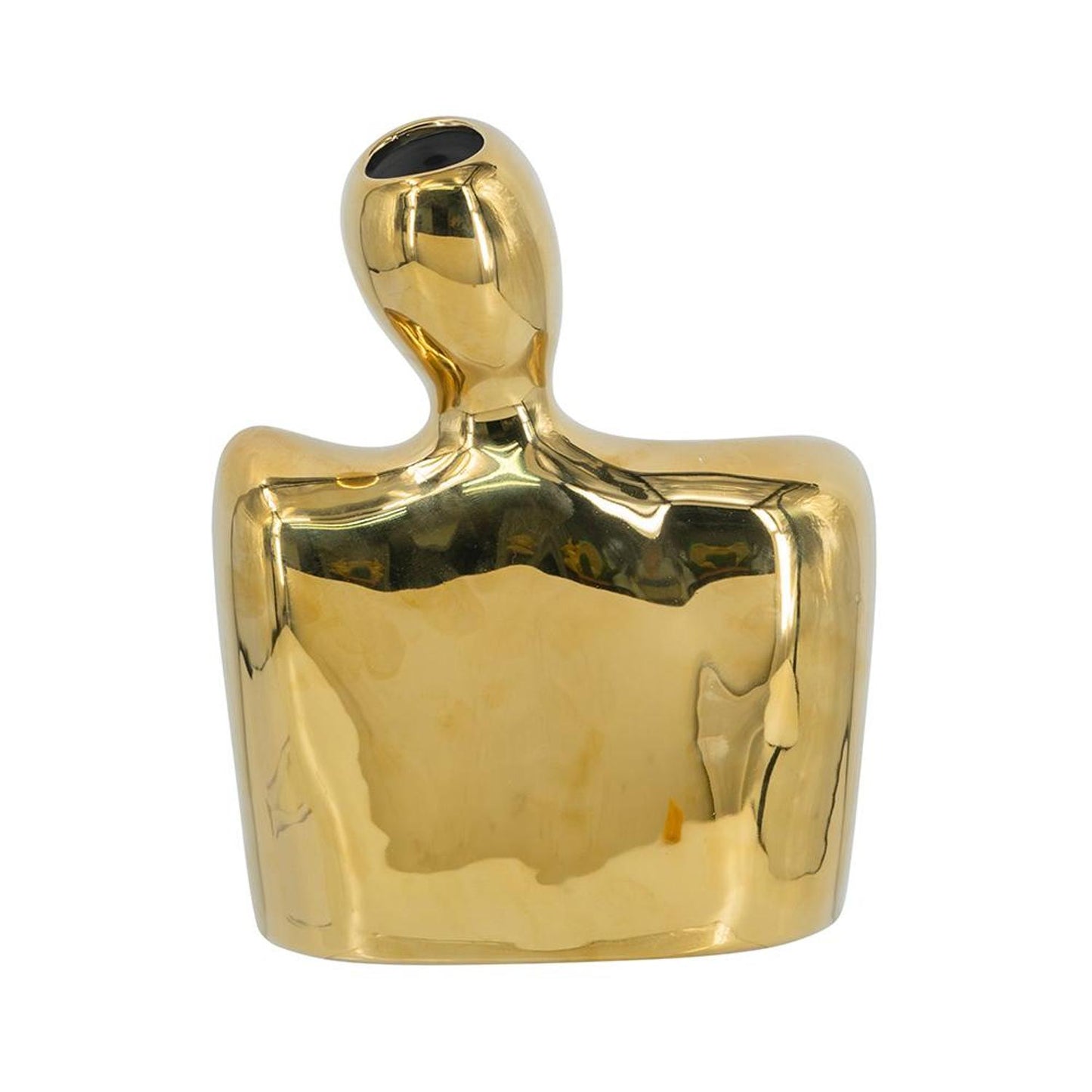 10" Gold Ceramic Table Vase