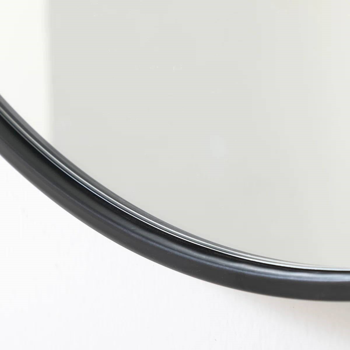 Round 32-inch Wall Mirror in Black - Bedroom Living Room Accent Bathroom Mirror