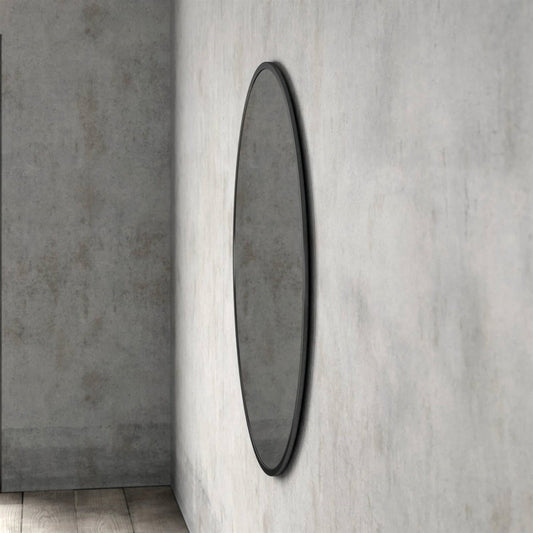Round 32-inch Wall Mirror in Black - Bedroom Living Room Accent Bathroom Mirror